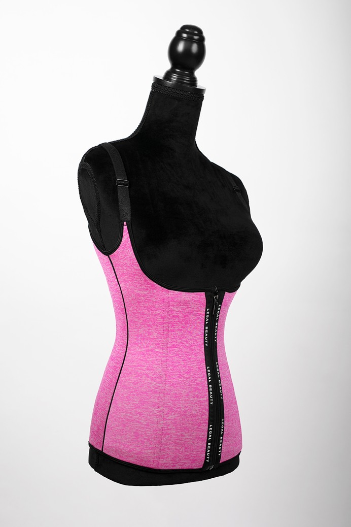 Barcelona - Zipper Neoprene Waist Trainer Vest - Bubblegum pink - XXL