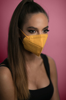 Jiada FFP2 CE 0370 yellow mask without valve - 20 pcs - yellow