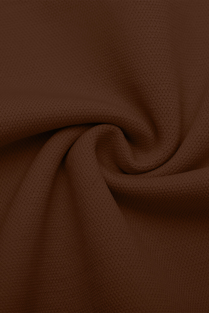 No. 48 - Hosszú ujjú felső mély dekoltázzsal - Chocolate brown - XS