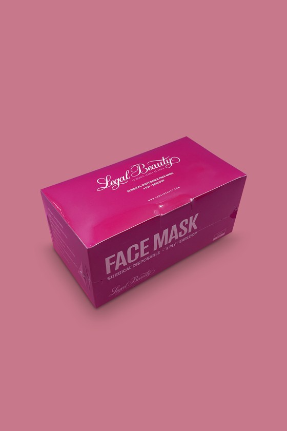 Legal Beauty 4 rétegű egészségügyi arcmaszk - 50 db - Arcmaszk - 50 db - Pink - Felnőtt