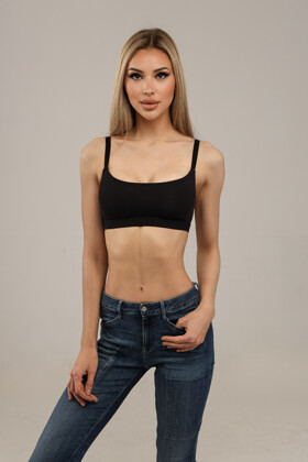 Kényelmes melltartó állítható pánttal - Fekete - M