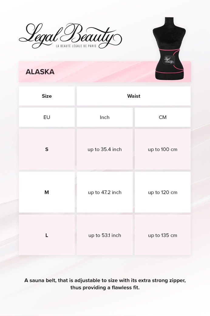 Alaska - Sauna belt - Pink border - L