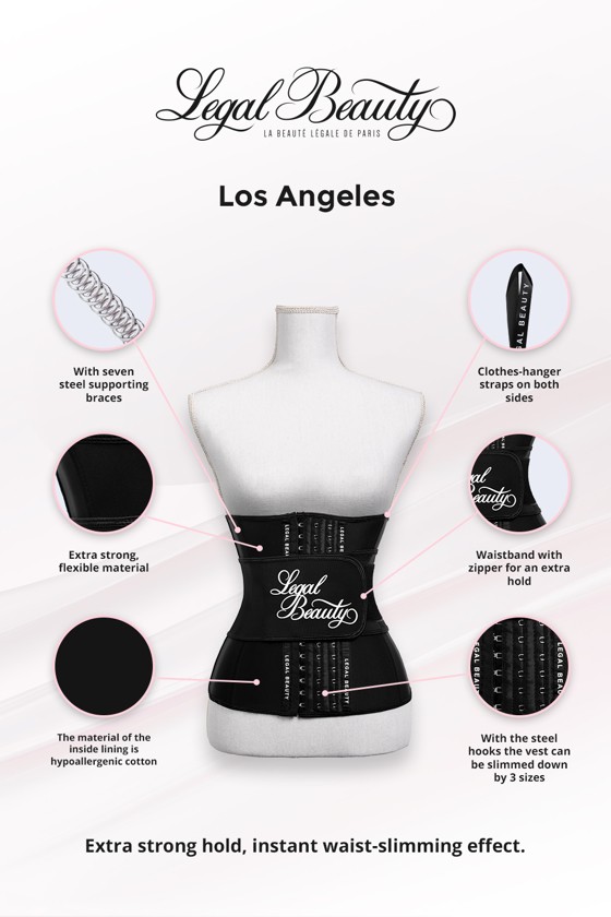 Los Angeles - Waist Trainer with Waistband - Jet black - 3XS