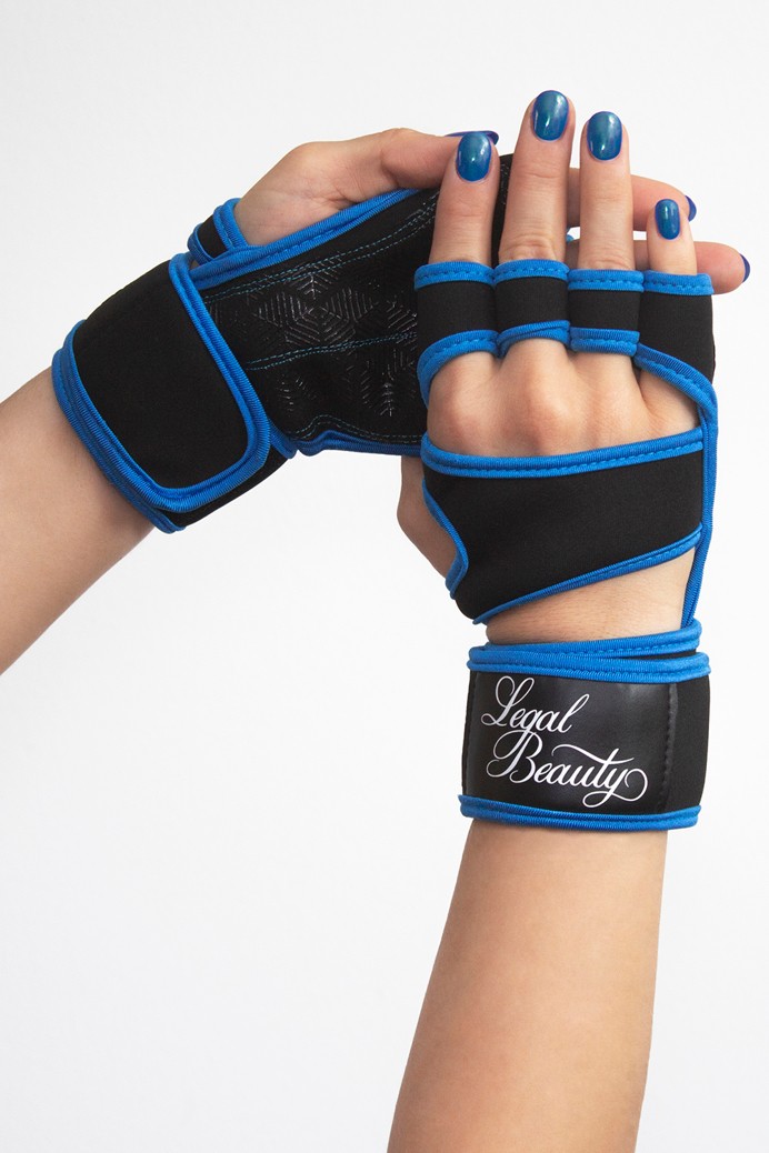 Women's sports gloves - Sports Gloves - Sky blue - L
