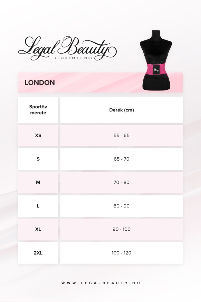London - Sportöv extra derékpánttal - Barby rózsaszín - L