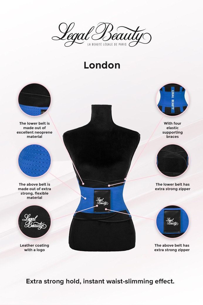 London - Sports Belt with Extra Waistband - Sky blue - XL
