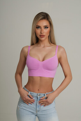 Seamless bra - Light pink - M