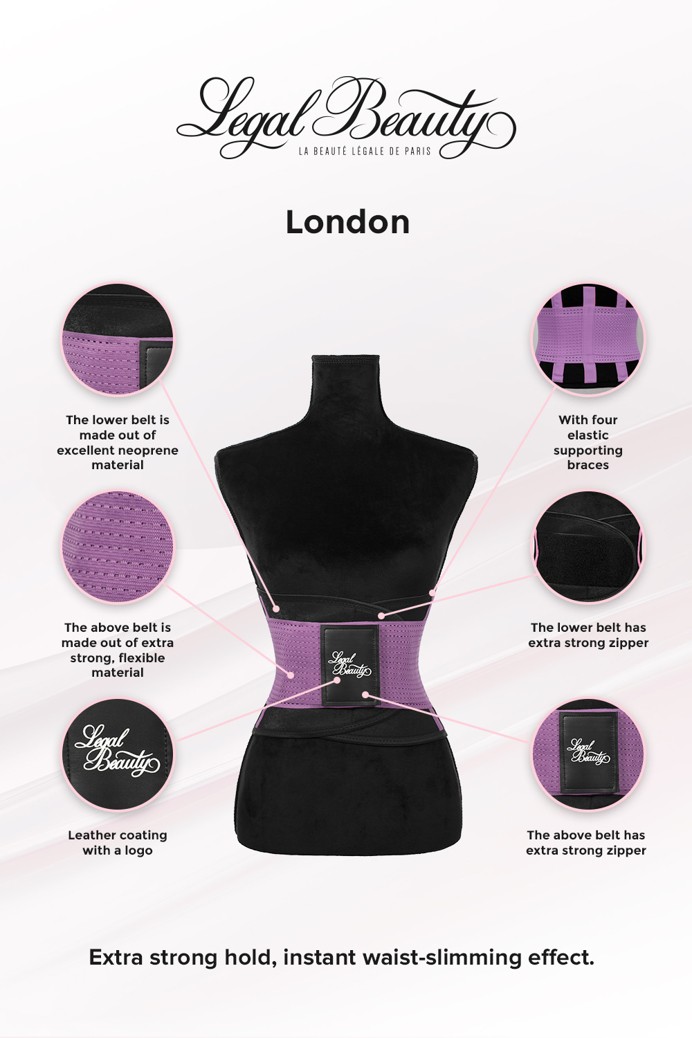London - Sports Belt with Extra Waistband - Lavender Lilac - L