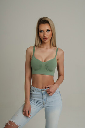 Seamless bra - Turquoise - M