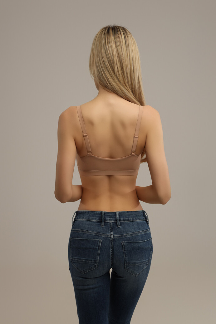 Kényelmes melltartó állítható pánttal - Panty - Toffee cream - M