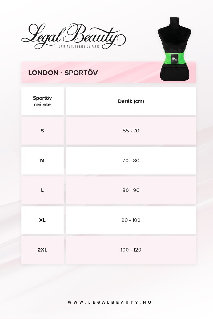 London - Sportöv extra derékpánttal - Neon zöld - L