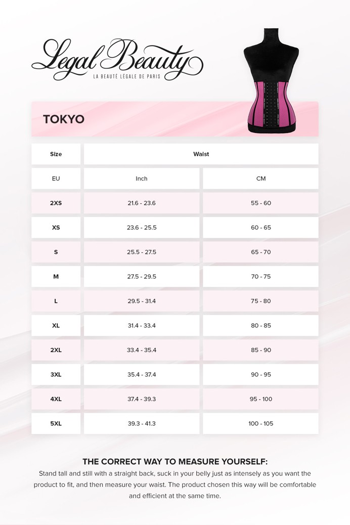 Tokyo - Breathable Waist Trainer - Super pink - 3XL