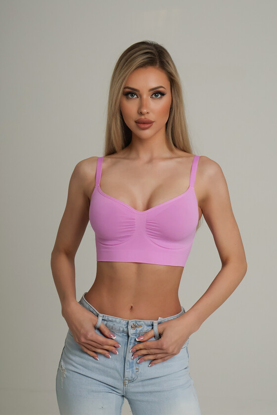 Seamless bra - Light pink - XXL