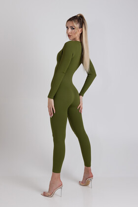 No. 3 - Long sleeve jumpsuit - Khaki green - M/L