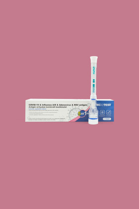 ECOTEST SARS-CoV-2 kit - SARS-CoV-2 test - 1 pieces - 5 az 1-ben Covid 19 + Influenza A + Influenza B + RSV + ADV Orrlyukas