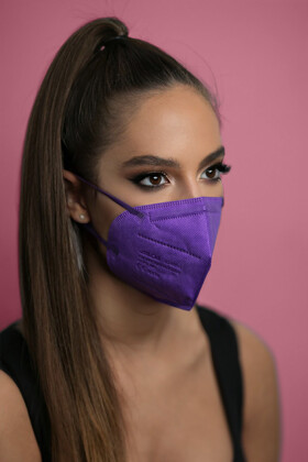 Jiada FFP2 CE 0370 purple mask without valve- 20 pcs - purple