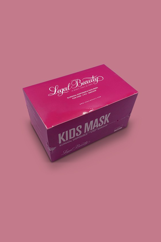 Legal Beauty 4 rétegű egészségügyi arcmaszk - 50 db - Arcmaszk - 50 db - Pink - Gyermek